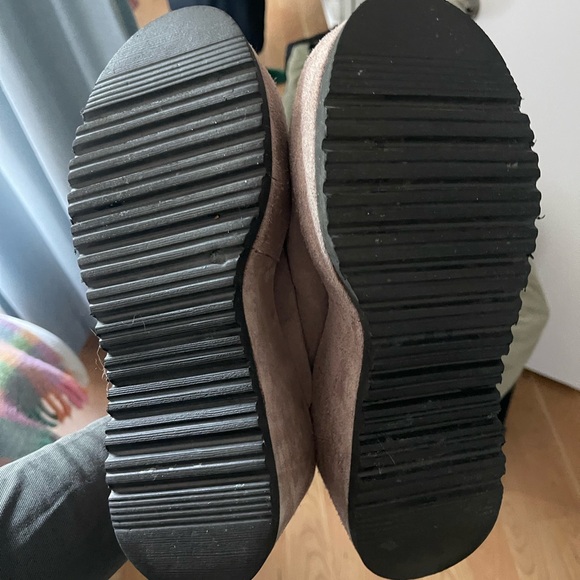 Free people platform wedge mule suede purple lilac women’s size 9 - Picture 3 of 3